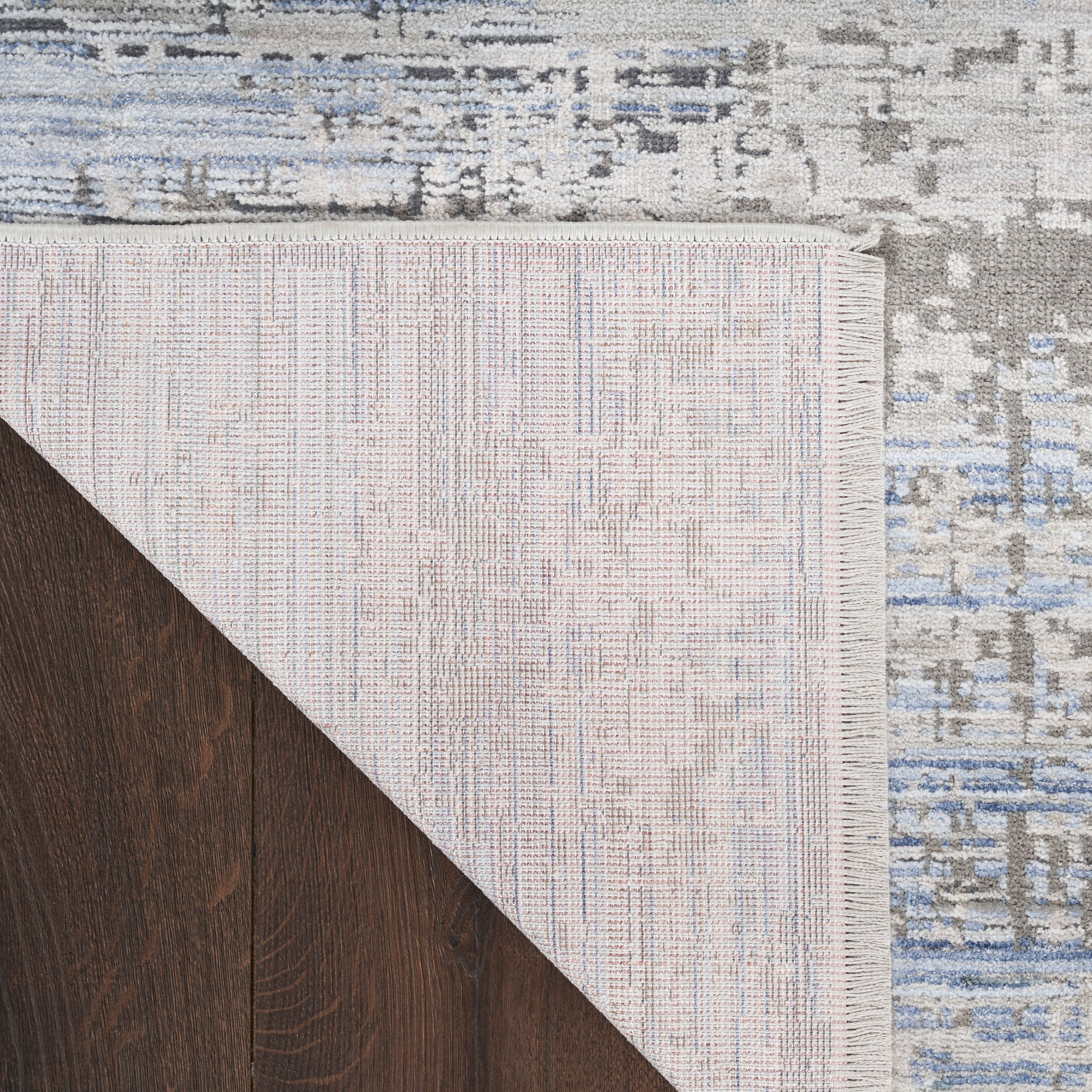 Nourison Abstract Hues ABH02 Grey/Blue Large Rectangle Rug